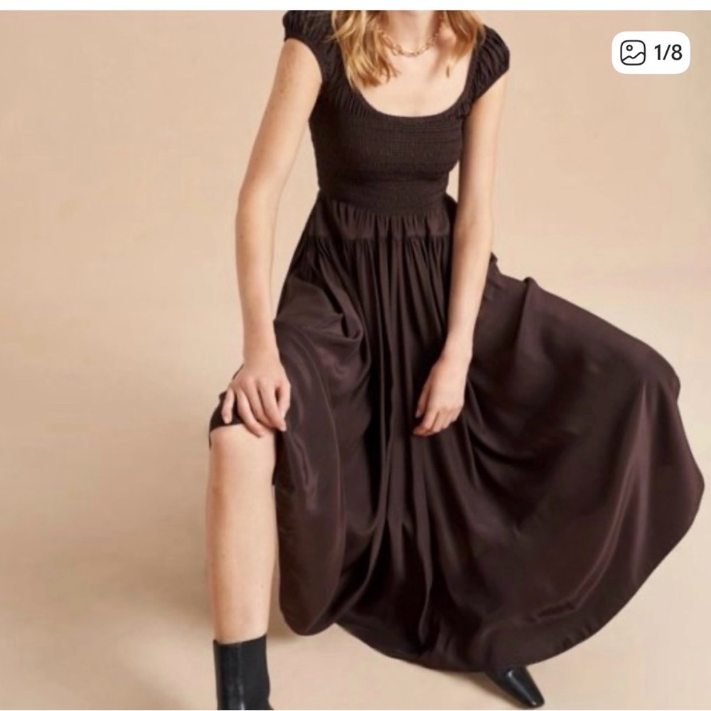 La Ligne Brown Midi Dress